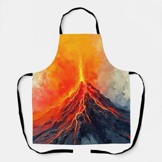 Tablier Éruption volcanique : puissance brute (Recto)