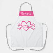 Tablier Espace chef de nom personnalisé | Cadeau de la fêt (Recto)