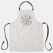 Tablier Espace d'affaires floral rose-rose-rose moderne (Recto)