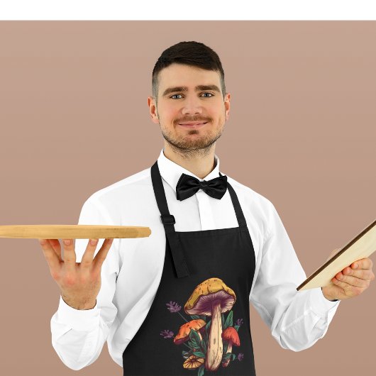 Tablier Espace d'ameublement de champignons de texte perso