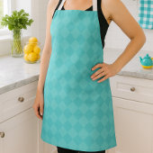 Tablier Espace d'impression À damiers turquoise