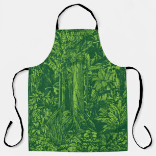 Tablier Espace d'impression tout-en-dessus vert Jungle