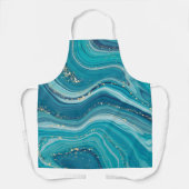 Tablier Espace En Marbre Vert Et Bleu Liquide (Recto)