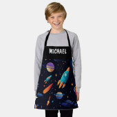 Tablier Espace Extérieur Rocket Espace Enfants Personnalis (Porté)