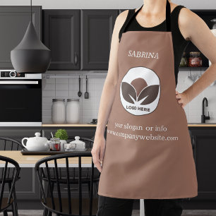 Tablier Espace Logo d'entreprise élégant   Mocha Mousse