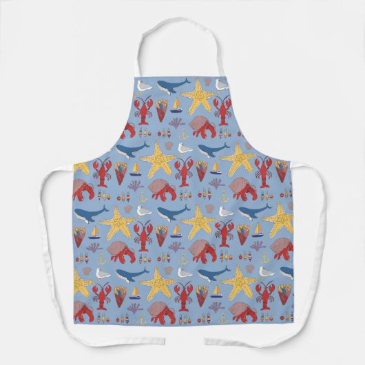 Tablier Espace océanique lunaire (Recto)