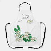 Tablier Espace Plumeria de nom personnalisé (Recto)