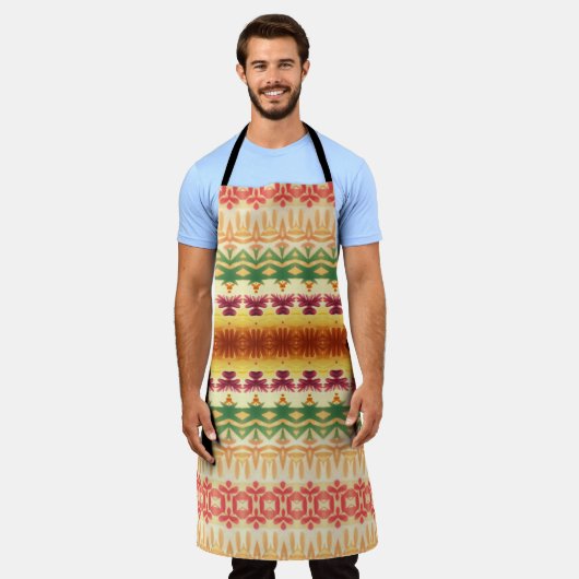 Tablier Espace vert orange décoratif (Porté)