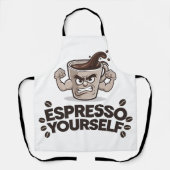 Tablier Espresso Yourself - Amusant café design (Recto)