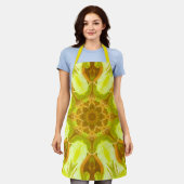 Tablier Esprit de feuillage solaire motif abstrait (Porté)