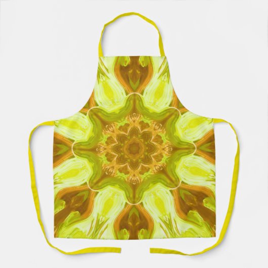 Tablier Esprit de feuillage solaire motif abstrait (Recto)