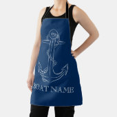 Tablier Esprit Nautione Ancre Bleu Marine (Insitu)