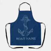 Tablier Esprit Nautione Ancre Bleu Marine (Recto)