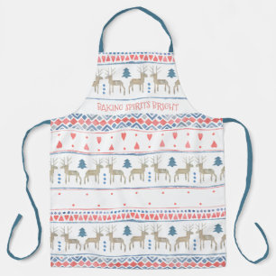 Tablier Esprits de pâtisserie lumineux Fairisle rennes nor