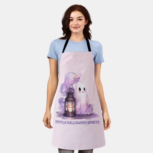 Tablier Esprits doux d'Halloween (Porté)