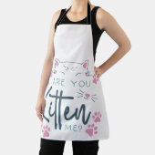 Tablier Est-ce que tu m'as chaton maman chat apron (Insitu)