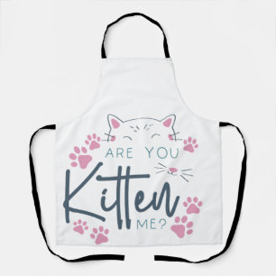 Tablier Est-ce que tu m'as chaton maman chat apron