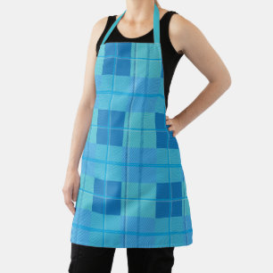 Tablier Esthétique carreaux bleu ciel Royal Classique