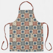Tablier Esthétique Patchwork Patriotique Vintage (Recto)