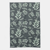 Tablier et serviette de cuisine botanique Olive Br (Vertical)