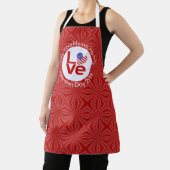 Tablier États-Unis Amérique Red LOVE Drapeau Personnalisé (Insitu)
