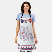 Tablier États-Unis Rouge, Blanc, Bleu (Porté)