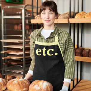 Tablier etc. Typographie moderne moderne moderne noir et j