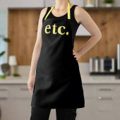 Tablier etc. Typographie moderne moderne moderne noir et j