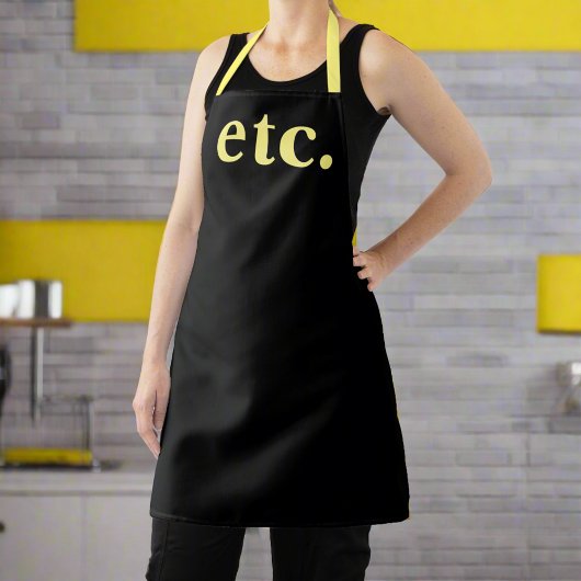 Tablier etc. Typographie moderne moderne moderne noir et j