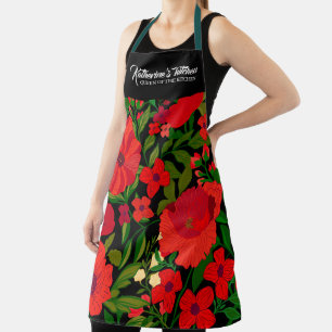 Tablier Été floral citron personnalisé nom