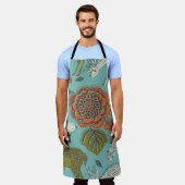 Tablier Eté Jardin Cerf Illustration transparente. (Porté)