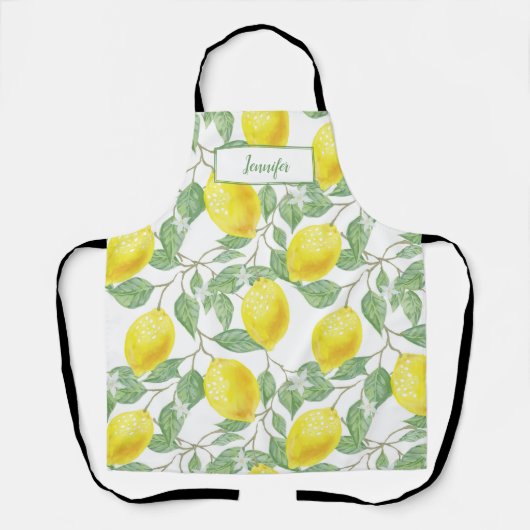 Tablier Été jaune citron doux.                        (Recto)