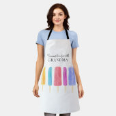 Tablier Été moderne coloré personnalisé (Porté)