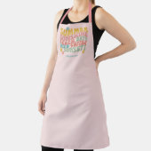 Tablier Été Super Rétro Monogramme rose Nom Bagage (Insitu)