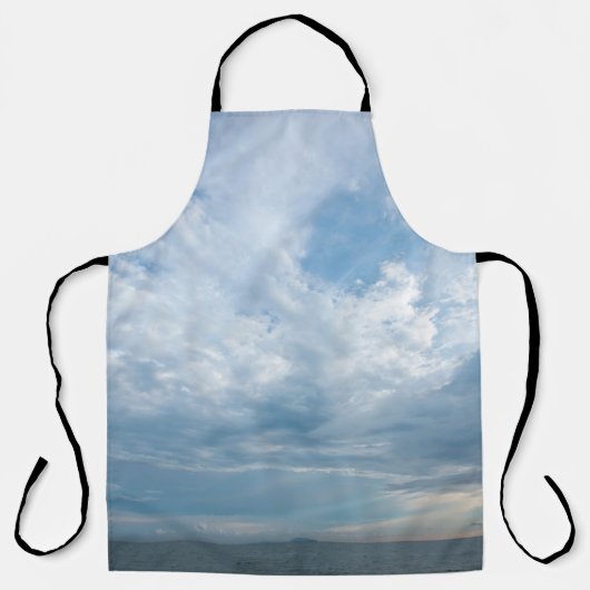 Tablier Été sur la plage avec le ciel couché de soleil. Co (Recto)