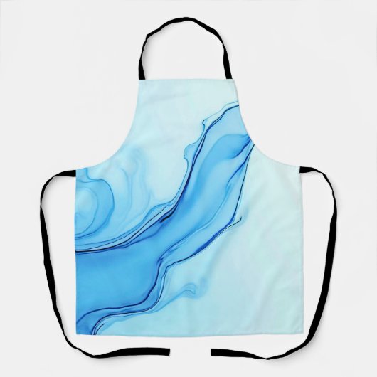 Tablier Éthéal Blue Liquide Art Éperal (Recto)