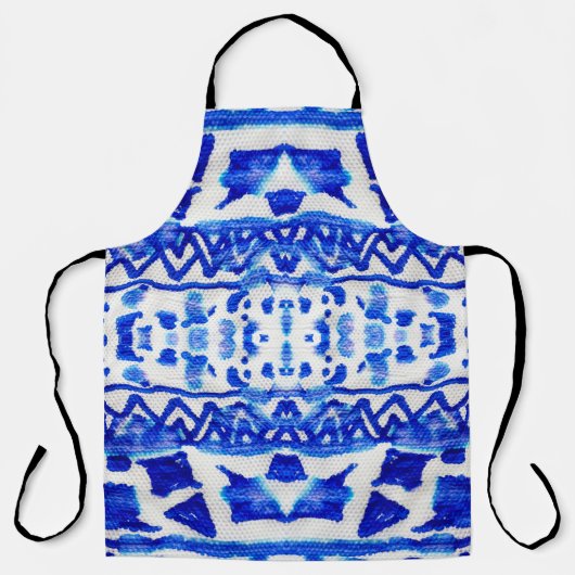 Tablier Ethnic Indigo Arrow Native Motifs (Recto)
