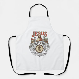 Tablier Étiquette de vendeur du marché de Jésus Marché de 