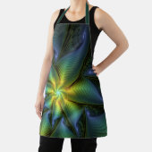 Tablier Etoile Abstraite, Bleu brillant Vert Or Fractal Ar (Insitu)