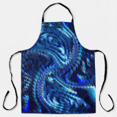 Tablier étoile bleue ondulée avec zag zig (Recto)
