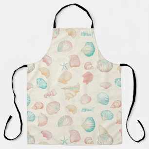 Tablier Étoile de mer coquillage pastel bleu pêche côtière