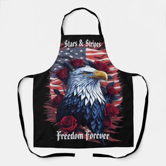 Tablier Etoiles et rayures Liberté pour toujours USA Drape (Recto)