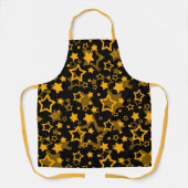 Tablier Étoiles Jaune Doré Pailleté Design  (Recto)