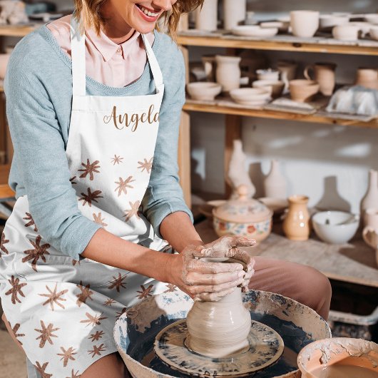 Tablier Étoiles métalliques - cuivre