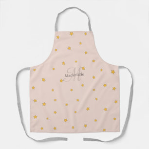 Tablier Étoiles rose vif Monogramme Tout-En-Plan