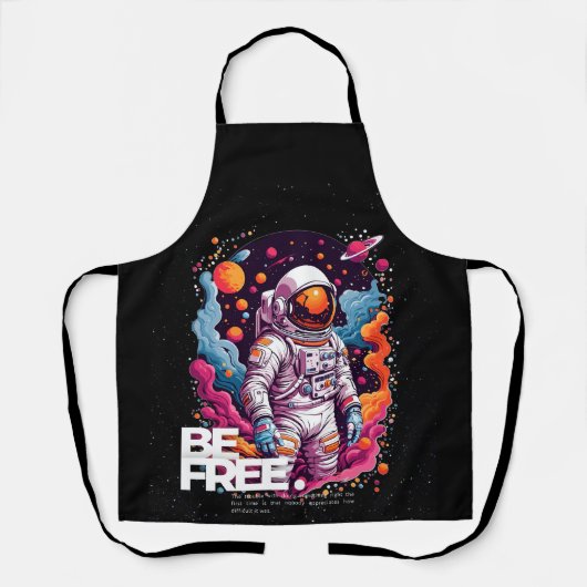 Tablier ÊTRE GRATUIT Conception des astronautes (Recto)