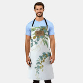 Tablier Eucalyptus d'or Salon de verdure Monogramme Apron (Porté)