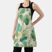 Tablier Eucalyptus Feuille Green et Gold Design (Insitu)