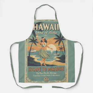 Tablier Évasion vintage hawaïenne au pays de l'Aloha vers
