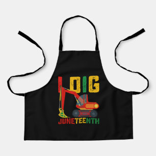 Tablier Excavatrice Je creuse Juneteenth Enfants
